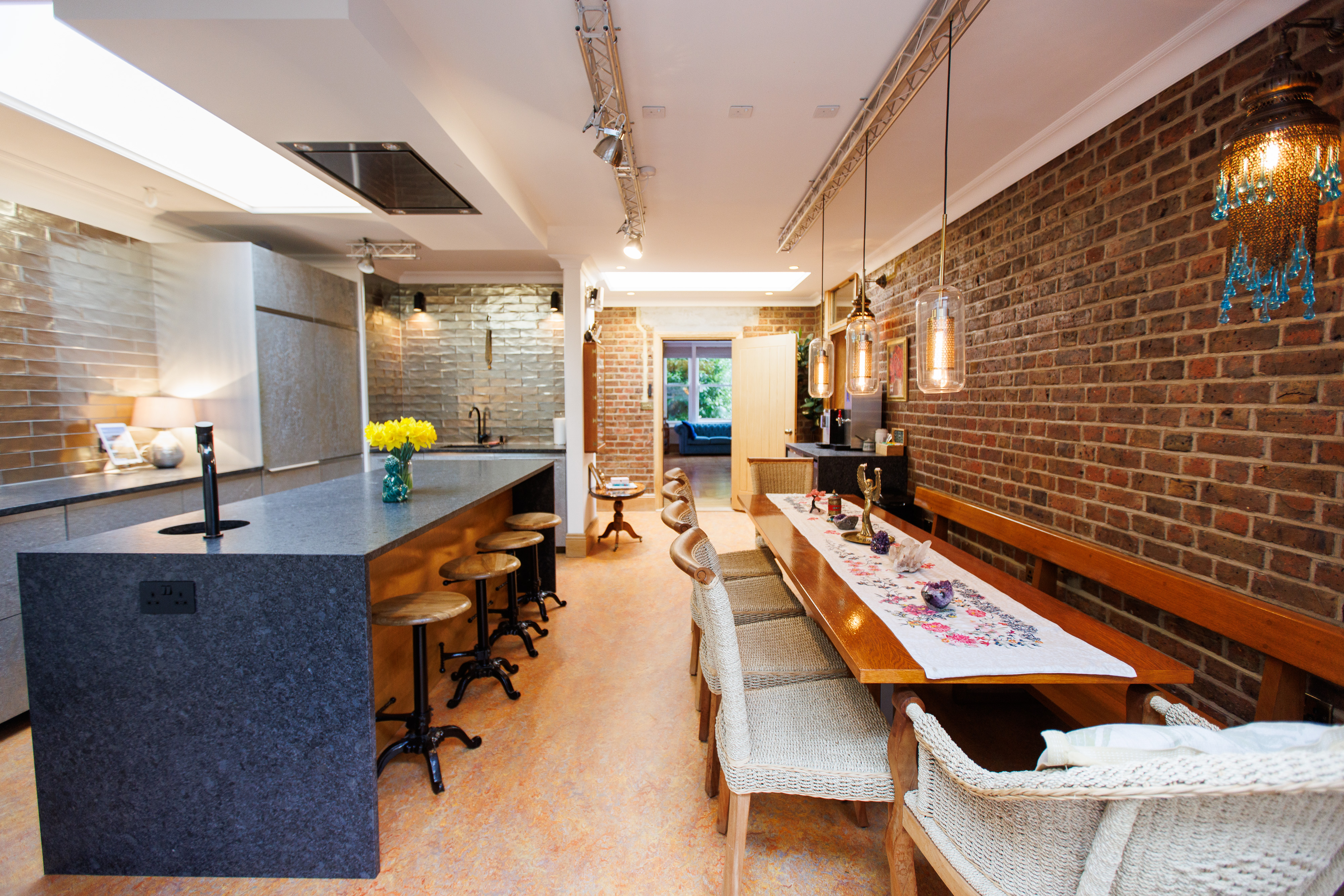 Healing House kitchen and dining space