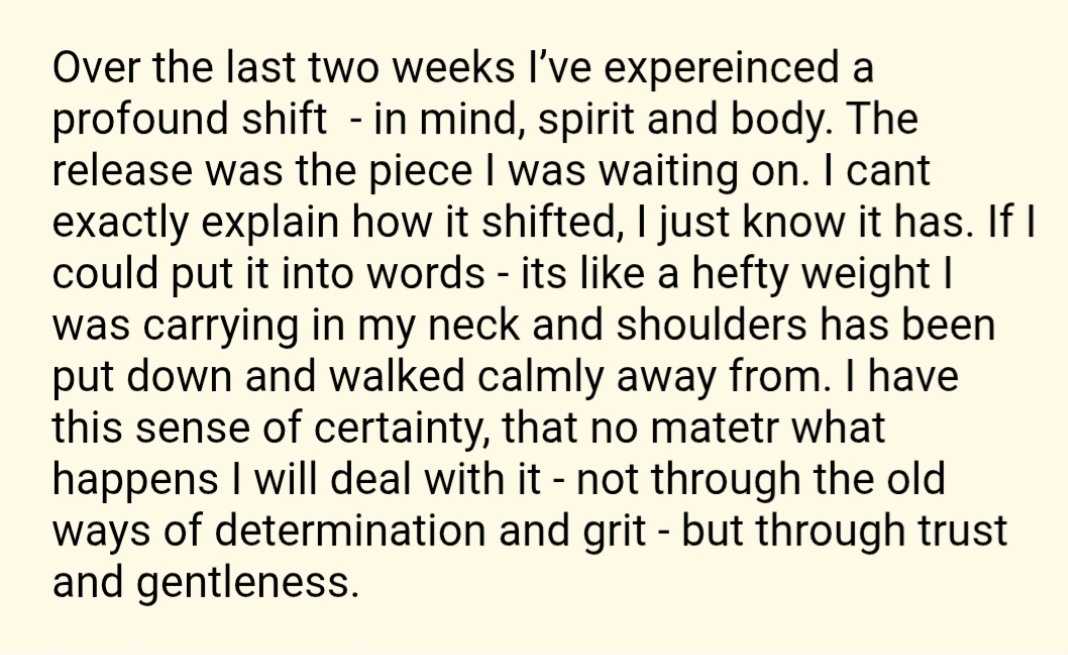 A real message from a client after Unlock Your Jaw